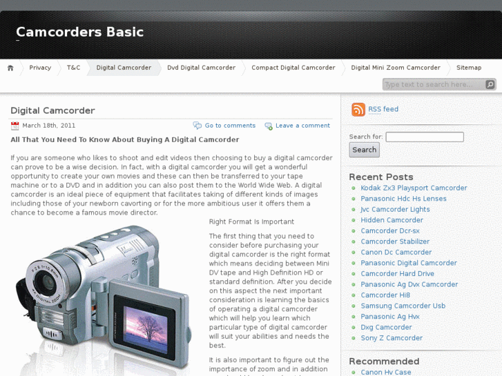 www.camcordersbasic.info