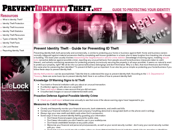 www.preventidentitytheft.net