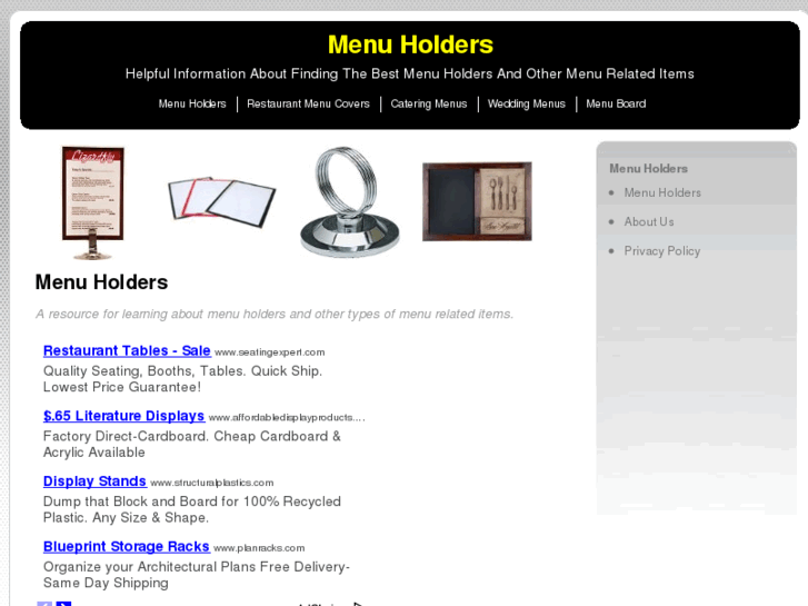 www.menuholders.org