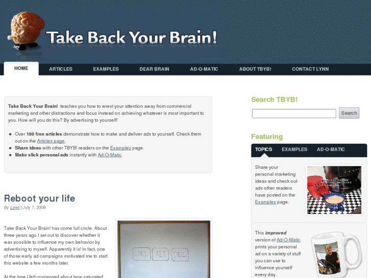 www.takebackyourbrain.com