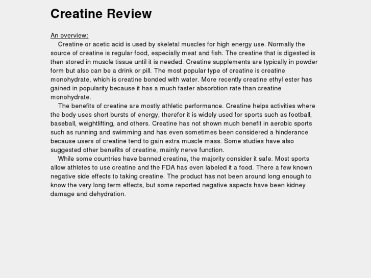 www.creatinereview.com