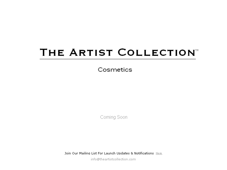 www.artistcollectioncosmetics.com