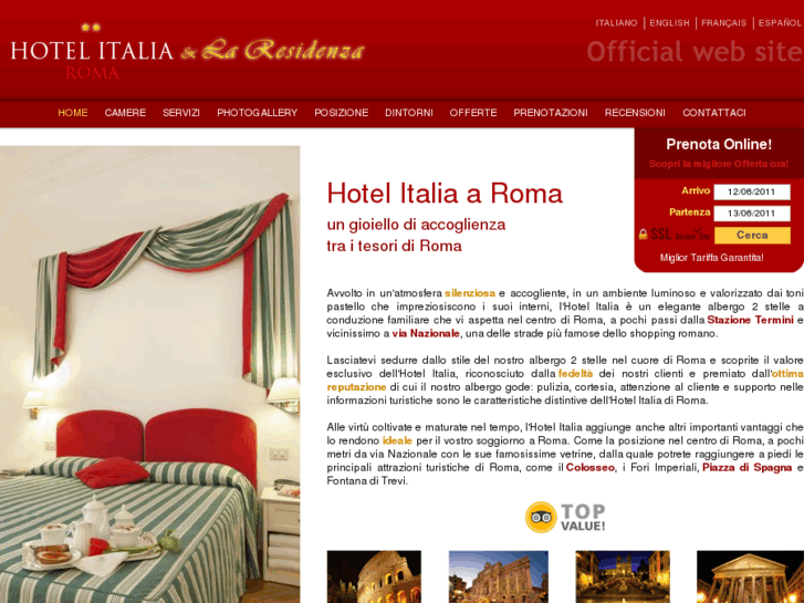 www.hotelitaliaroma.it