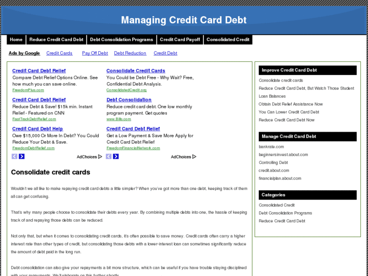 www.managingcreditcarddebt.org
