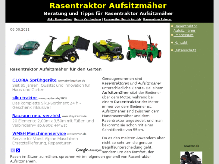 www.rasentraktor-aufsitzmaeher.de