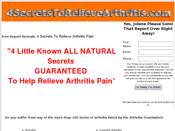 www.4secretstorelievearthritis.com