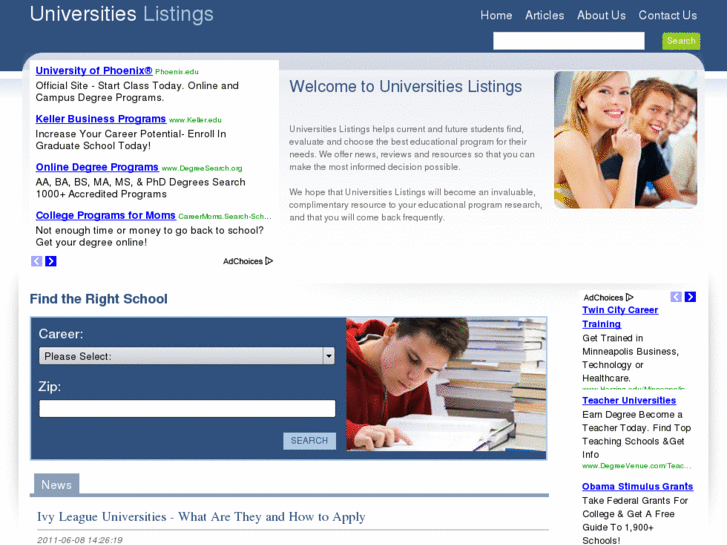 www.universitieslistings.com