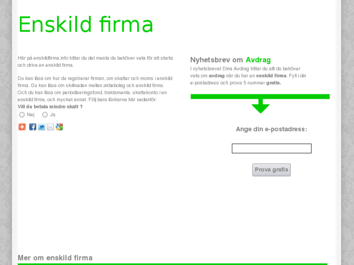 www.enskildfirma.info