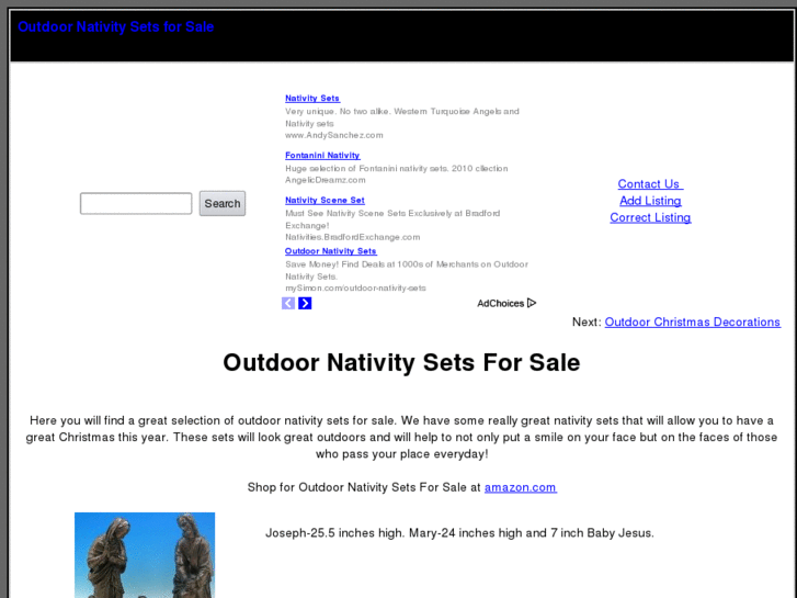 www.outdoornativitysetsforsale.com