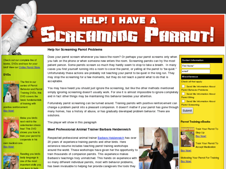 www.parrotscreaminghelp.com