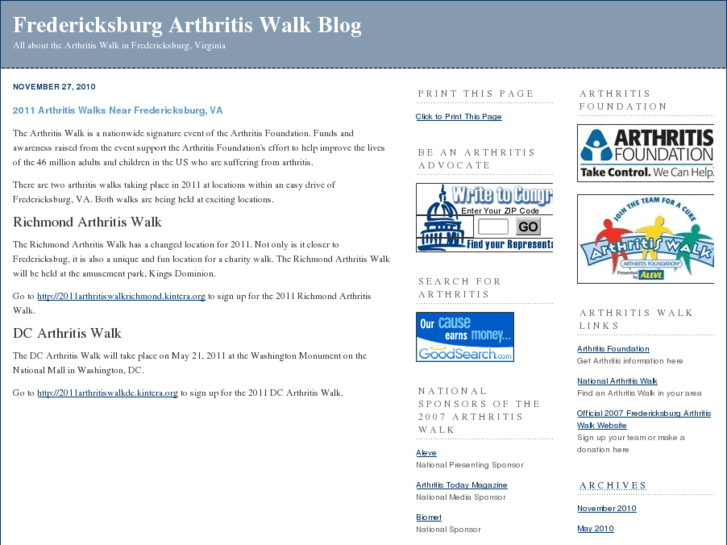 www.fredericksburgarthritiswalk.com