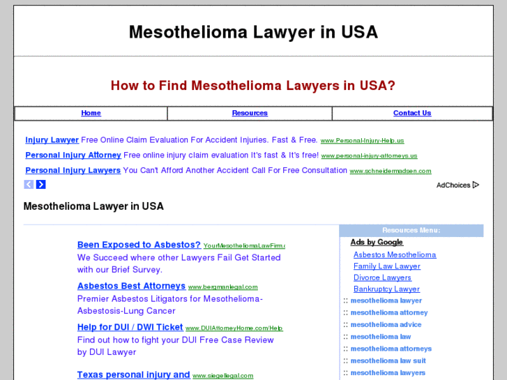 www.mesotheliomalawyerinusa.com