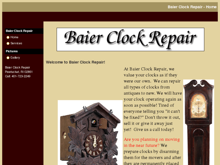 www.baierclockrepair.com