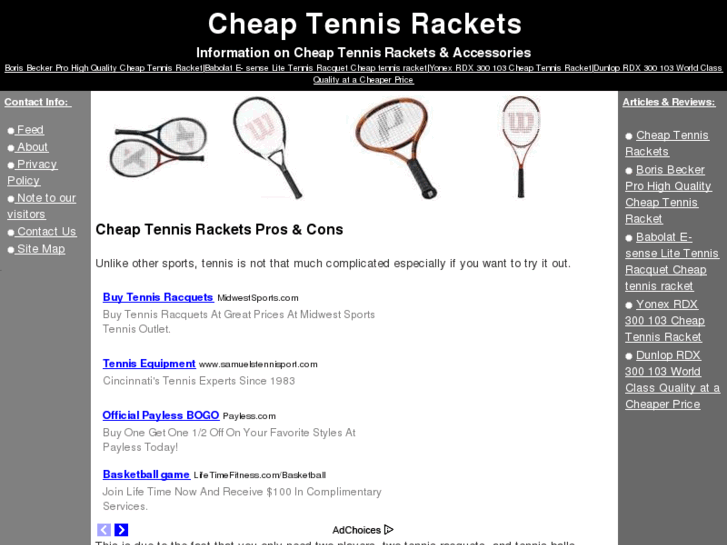 www.cheaptennisrackets.net