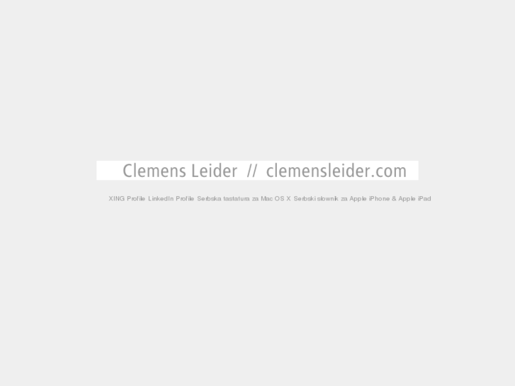 www.clemensleider.com