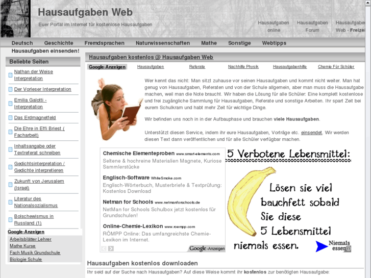 www.hausaufgabenweb.de