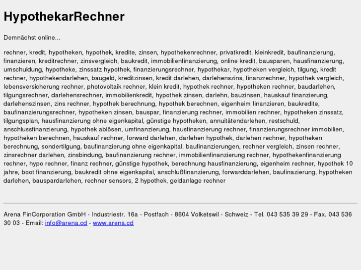 www.hypothekarrechner.com