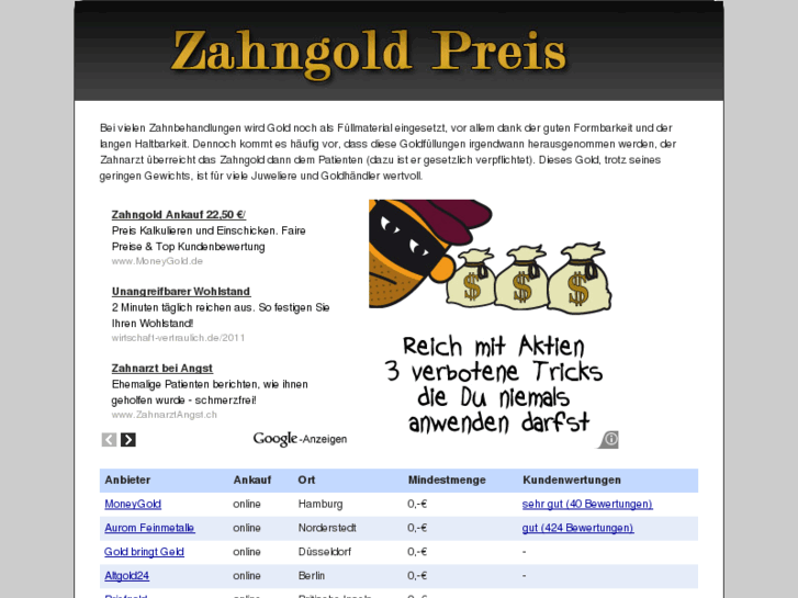 www.zahngoldpreis.org