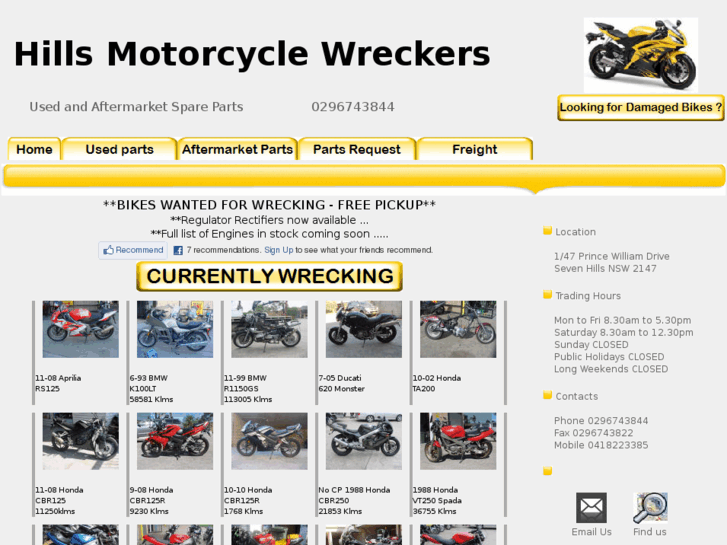 www.hillsmotorcyclewreckers.com