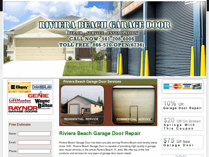 www.rivierabeachgaragedoor.com