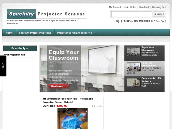 www.specialityprojectorscreen.com