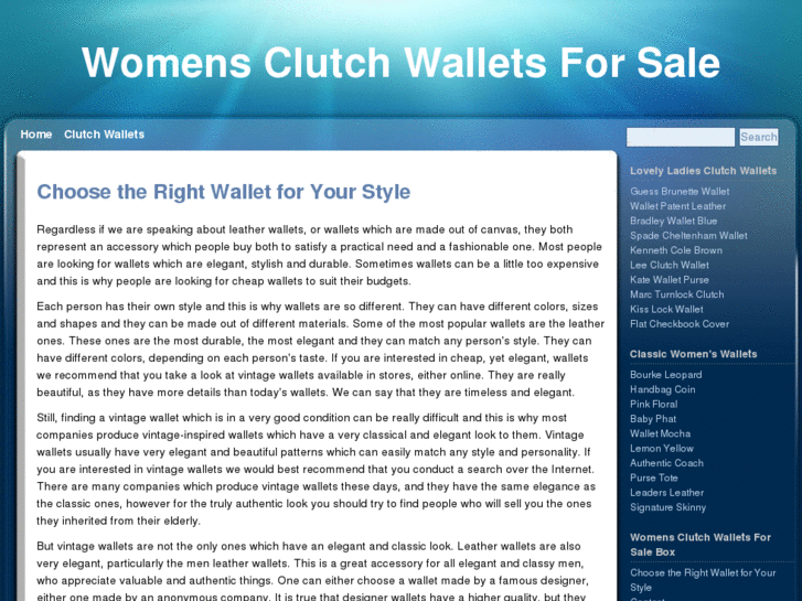 www.womensclutchwalletsforsale.com