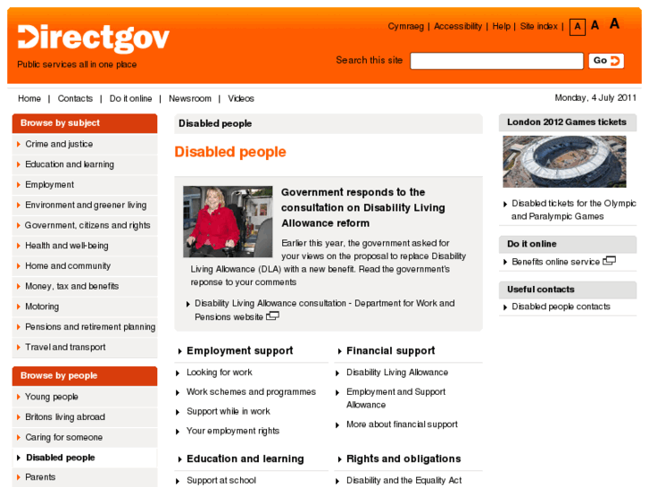 www.disability.gov.uk