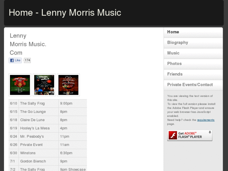 www.lennymorrismusic.com