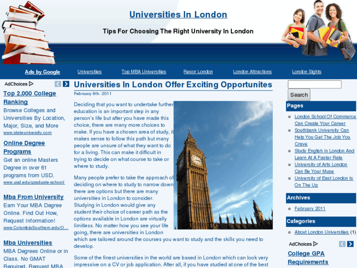 www.universitiesinlondon.net