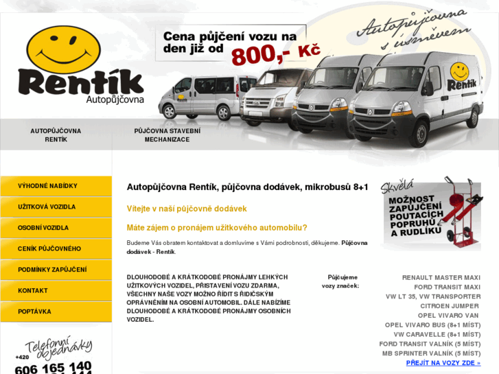 www.autopujcovnarentik.cz