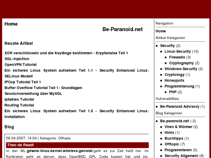 www.be-paranoid.net