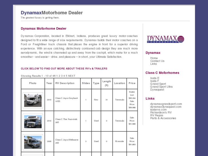 www.dynamaxmotorhomedealer.com