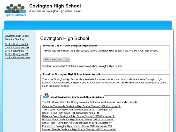 www.covingtonhighschoolalumni.com