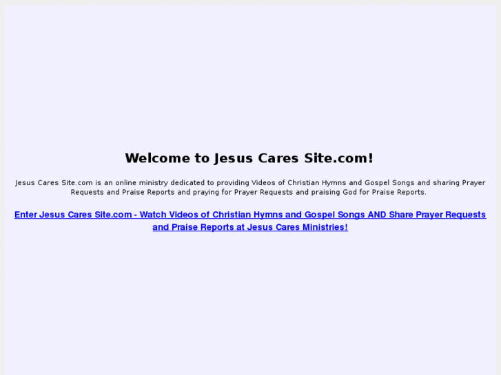 www.jesuscaressite.com