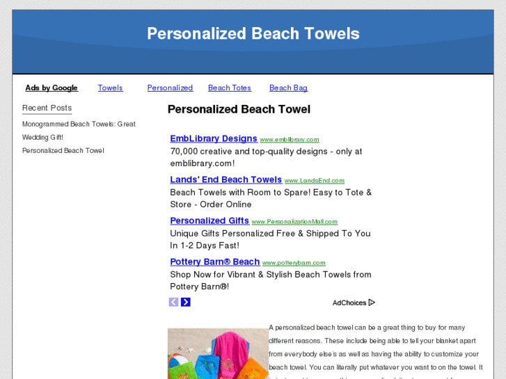 www.personalizedbeachtowel.net