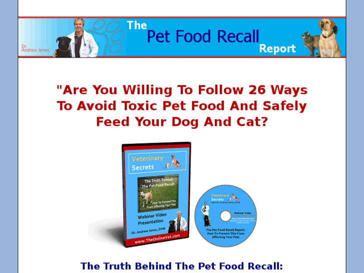 www.petfoodrecallreport.com