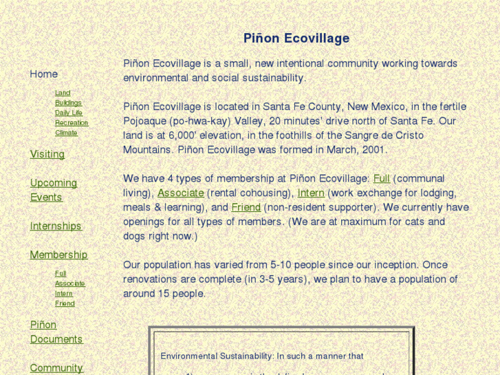 www.pinon-ecovillage.org