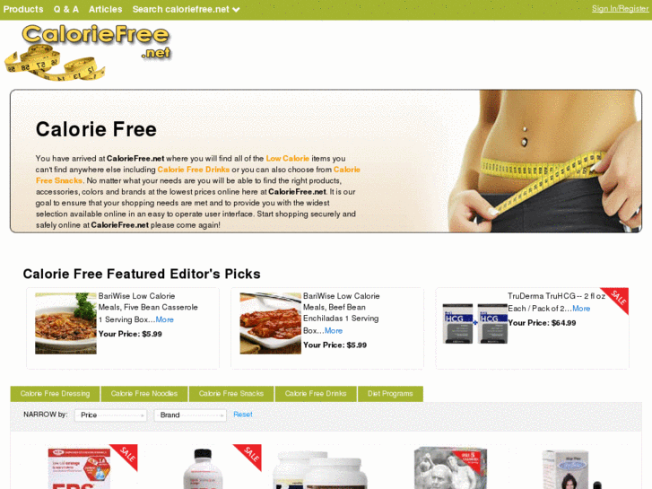 www.caloriefree.net