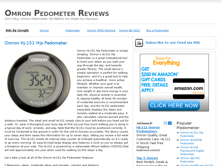 www.omronpedometerstore.com