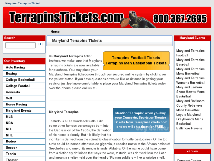 www.terrapinstickets.com