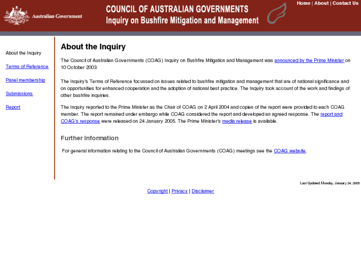 www.coagbushfireenquiry.gov.au