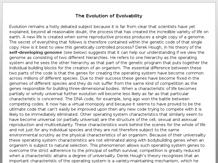 www.evolvability.org