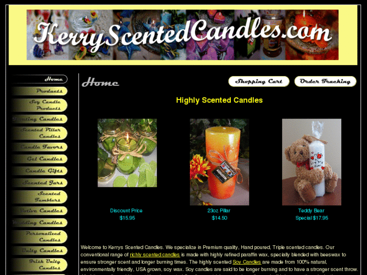 www.kerryscentedcandles.com