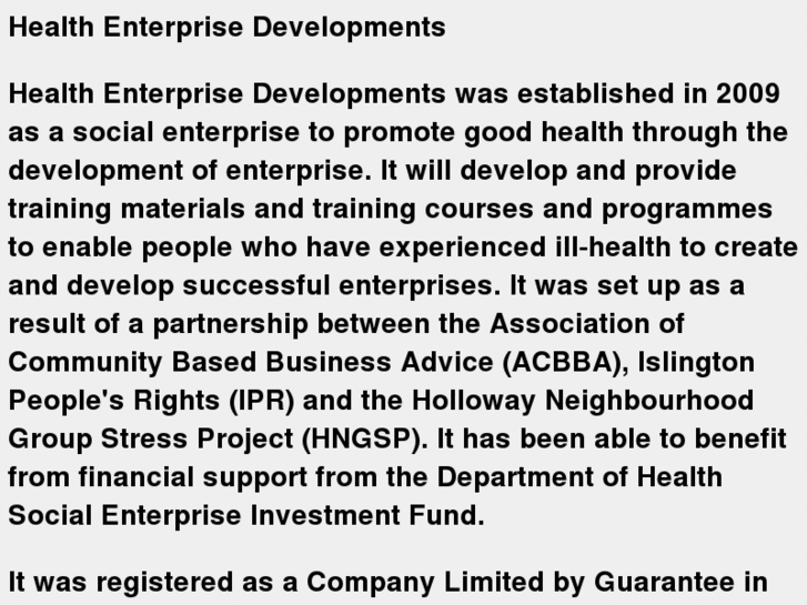 www.healthenterprisedevelopments.net