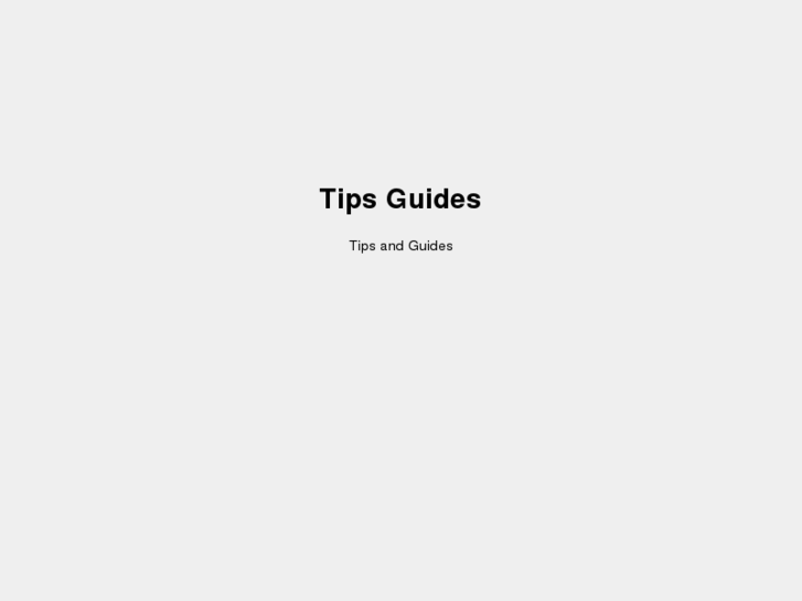 www.tipsguides.net