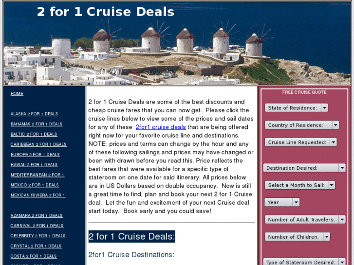 www.2for1cruisedeals.com