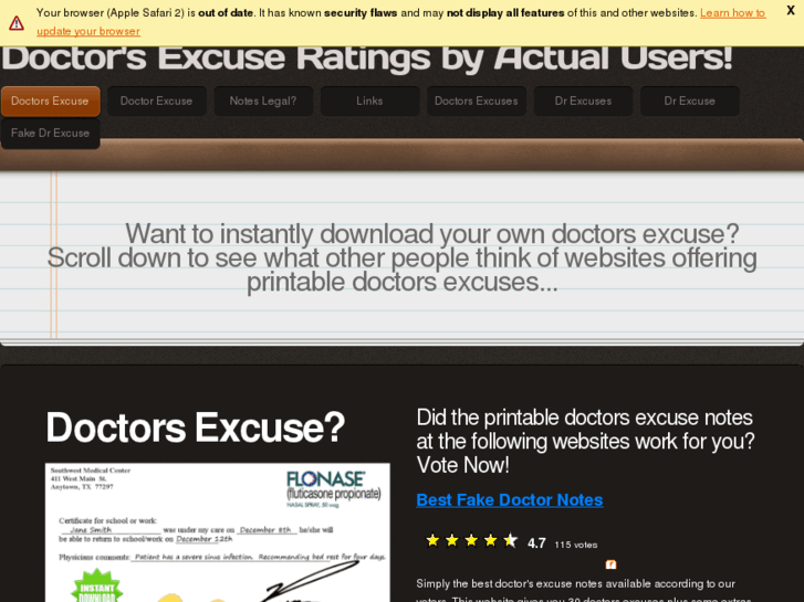 www.doctorexcuse.net