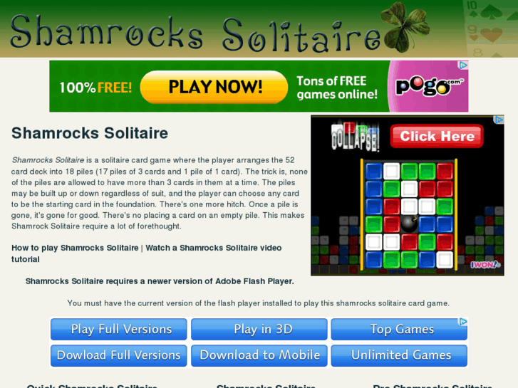 www.shamrocksolitaire.com