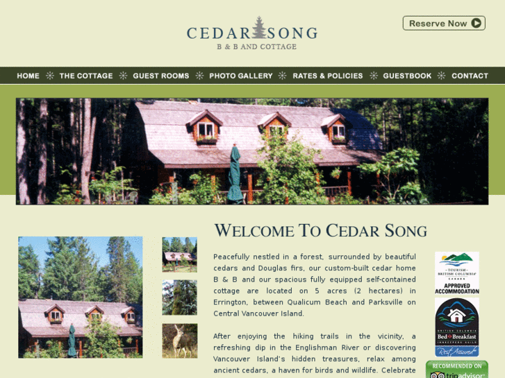 www.cedarsongbnb.com