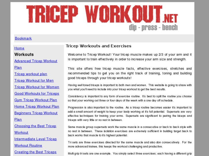 www.tricepworkout.net